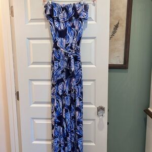 Lilly Pulitzer Blue and Pink Floral Jumpsuit